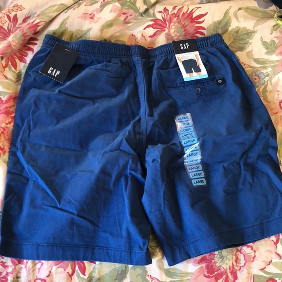 GAP Size Large Pull-On Short Cotton/Spandex Classic Blue Elastic & Tie $49 NEW - Picture 5 of 16